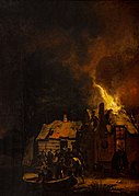 Een vuur (A fire) - Egbert van der Poel - Musée des Beaux-Arts d'Agen