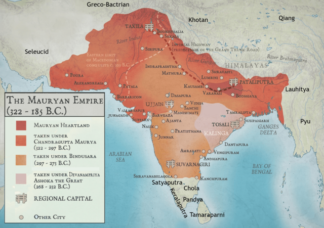 Location of मौर्य राजवंश