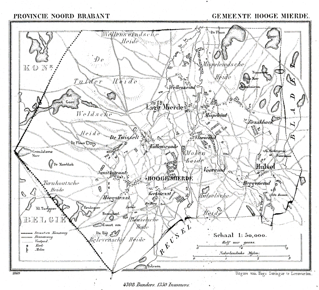 Hooge Mierde in 1869