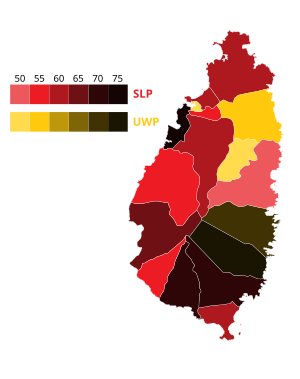 1979 Saint Lucian general election (results by constituency).svg