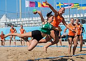 Deutsch: Beachhandball Weltmeisterschaften 2022; 20. Juli 2022 – Frauen, Testspiel, Deutschland-Niederlande English: 2022 Beach handball World Championships; 20 July – Women Test match Germany-Netherlands