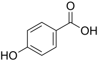 Structure of 4-hydroxybenzoic acid