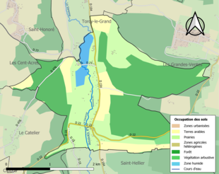 Mappa a colori che mostra l'uso del suolo.