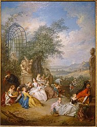 Un fete Champetre în timpul recoltării strugurilor, de Jean-Baptiste Pater, c.  1730-1733, ulei pe pânză - Dallas Museum of Art - DSC05242.jpg