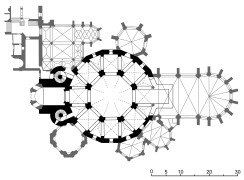 Plattegrond van de paltskapel van Aix