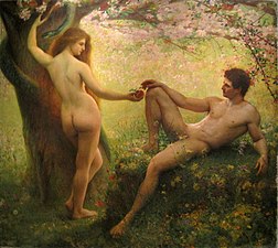 Adam et Ève au jardin d'Éden (1899), musée des beaux-arts de Besançon.