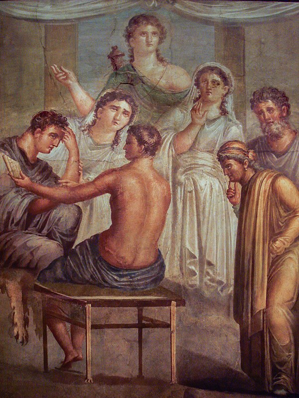 Alcestis and Admetus Ancient Roman fresco (45–79 AD)