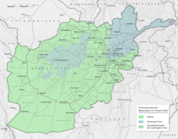 Location of Afghanistan