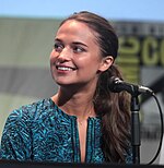 Vikander at the 2015 San Diego Comic-Con International.