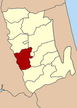 Localização do Distrito de Kong Ra na província de Phatthalung