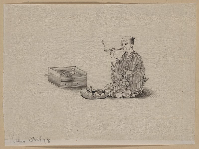 File:An elderly man, seated, smoking LCCN2009630116.jpg