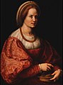 Andrea del Sarto, Vrouw met een mandje met spintollen (rond 1517)