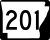 Highway 201 marker