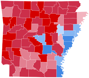 Arkansas præsidentvalgresultater 2012.svg