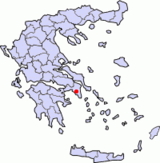 Lokasi Athena di Yunani