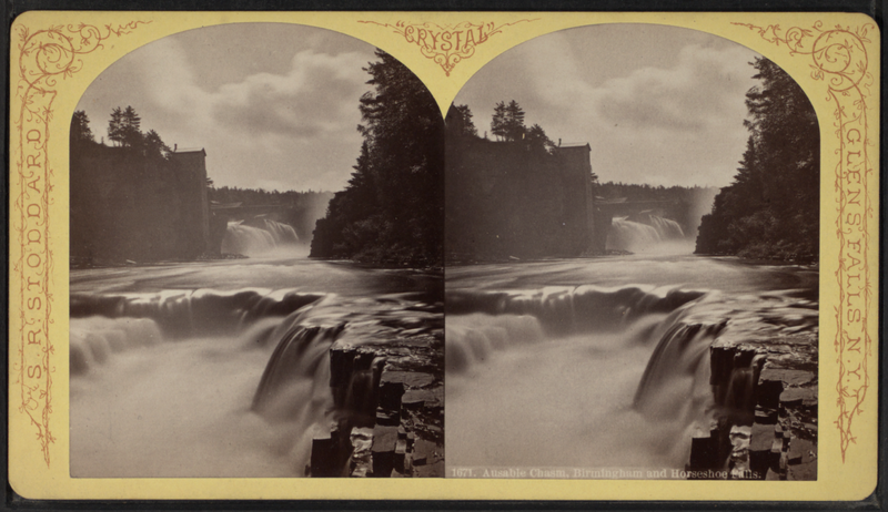 File:Ausable (Au Sable) Chasm. Birmingham and Horseshoe Falls, by Stoddard, Seneca Ray, 1844-1917 , 1844-1917.png