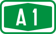 Dálniční štít A1}}