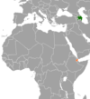 Location map for Azerbaijan and Djibouti.