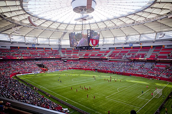 Interior view during a Women's World Cup soccer match in June 2015