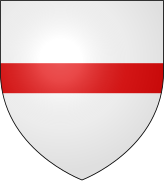 argent, a bar gules