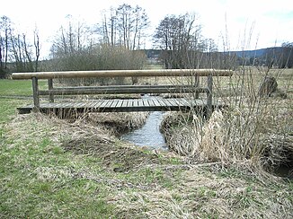 Markbach near its confluence with the Bavarian Schwarzach