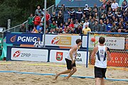 Deutsch: Beachhandball Europameisterschaften 2019 (Beach handball Euro); Tag 6: 7. Juli 2019 – Männerfinale, Dänemark-Norwegen 2:0 (25:18, 19:16) English: Beach handball Euro; Day 6: 7 July 2019 – Men's Final – Denmark-Norway 2:0 (25:18, 19:16)