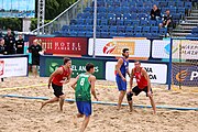 Deutsch: Beachhandball Europameisterschaften 2019 (Beach handball Euro); Tag 5: 6. Juli 2019 – Männer, Halbfinale, Dänemark-Ungarn 2:0 (19:16, 22:18) English: Beach handball Euro; Day 5: 6 July 2019 – Semifinal Men – Denmark-Ukraie 2:0 (19:16, 22:18)