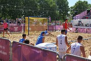 Deutsch: Beachhandball bei den Olympischen Jugendspielen 2018 in Buenos Aires; Tag 7, 13. Oktober 2018; Jungen, Halbfinale – Spanien-Kroatien 2:1 English: Beach handball at the 2018 Summer Youth Olympics in Buenos Aires at 13 October 2018 – Boys Semifinal – Spain-Croatia 2:1 Español: Handball de playa en los Juegos Olimpicos de la Juventud Buenos Aires 2018 en 13 de octubre de 2018 – Semifinales de chicos - España-Croacia 2:1