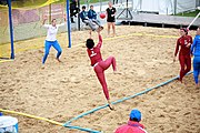 Deutsch: Beachhandball bei den Olympischen Jugendspielen 2018; Tag 6, 12. Oktober 2018; Mädchen, Platzierungsrundenspiel – Russland-Venezuela 2:0 English: Beach handball at the 2018 Summer Youth Olympics at 12 October 2018 – Girl's Consolation Round – Russland-Venezuela 2:0