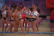 Deutsch: Beachhandball bei den Olympischen Jugendspielen 2018; Tag 5, 10. November 2018; Mädchen, Hauptrunde - Kroatien-Niederlande 1:2 English: Beach handball at the 2018 Summer Youth Olympics at 11 October 2018 – Girls Main Round – Croatia-Netherlands 1:2