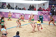 Deutsch: Beachhandball bei den Olympischen Jugendspielen 2018; Tag 5, 10. November 2018; Mädchen, Hauptrunde - Ungarn-Argentinien 1:2 English: Beach handball at the 2018 Summer Youth Olympics at 11 October 2018 – Girls Main Round – Hungary-Argentina 1:2