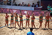 Deutsch: Beachhandball bei den Olympischen Jugendspielen 2018; Tag 4, 10. Oktober 2018; Mädchen, Vorrunde, Gruppe A - Ungarn-Chinese Taipei (Taiwan) 2:0 English: Beach handball at the 2018 Summer Youth Olympics at 10 October 2018 – Girls Preliminary Round Group A‎ – Hungary-Chinese Taipei 2:0