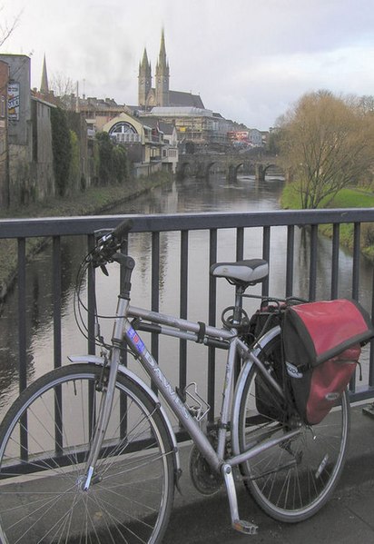 File:Biking through Omagh - geograph.org.uk - 370792.jpg