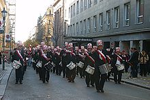 Brann supporters on the way to Ullevall on November 7, 2004 Brann2004.jpg