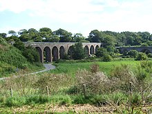 The bridge over the North Esk north of Montrose marks the border between Angus and Aberdeenshire. Bridges over the North Esk near Kinnaber - geograph.org.uk - 512146.jpg