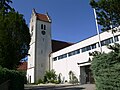 Neues Hauptschiff (vorne) und alte Kirche (hinten)