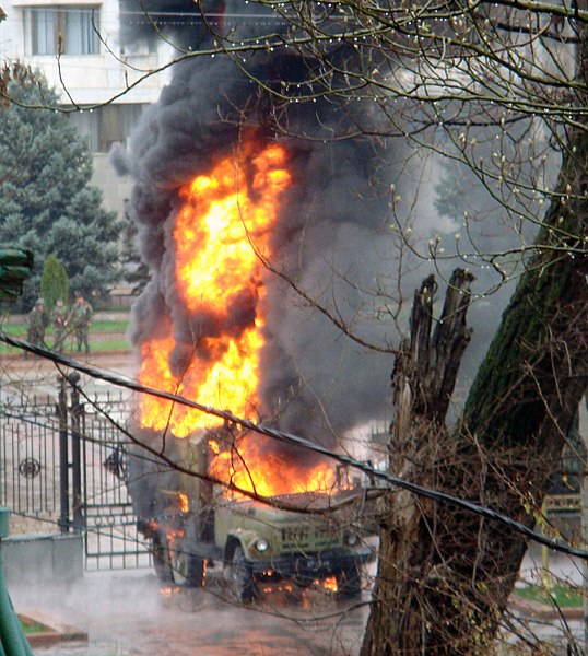 File:Burning truck bishkek protests.jpg