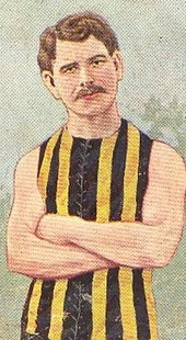 Richmond (VFA) centreman, Charlie Backhouse, who played over 200 games in a 15-year career 1891-1905; captain 1905. CBackhouse.jpg