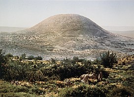COLOR PHOTO OF MOUNT TABOR TAKEN IN THE LATE 19TH CENTURY BY FRENCH PHOTOGRAPHER, BONFILS. צילום צבע מסוף המאה ה19 של הצלם הצרפתי בונפיס אשר תעד במצלמD311-041.jpg