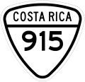 Road shield of Costa Rica National Tertiary Route 915