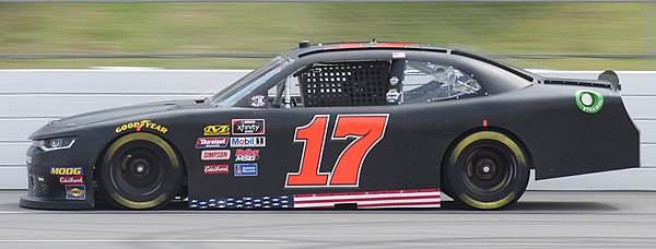 Camden Murphy driving the No. 17 at Pocono in 2019