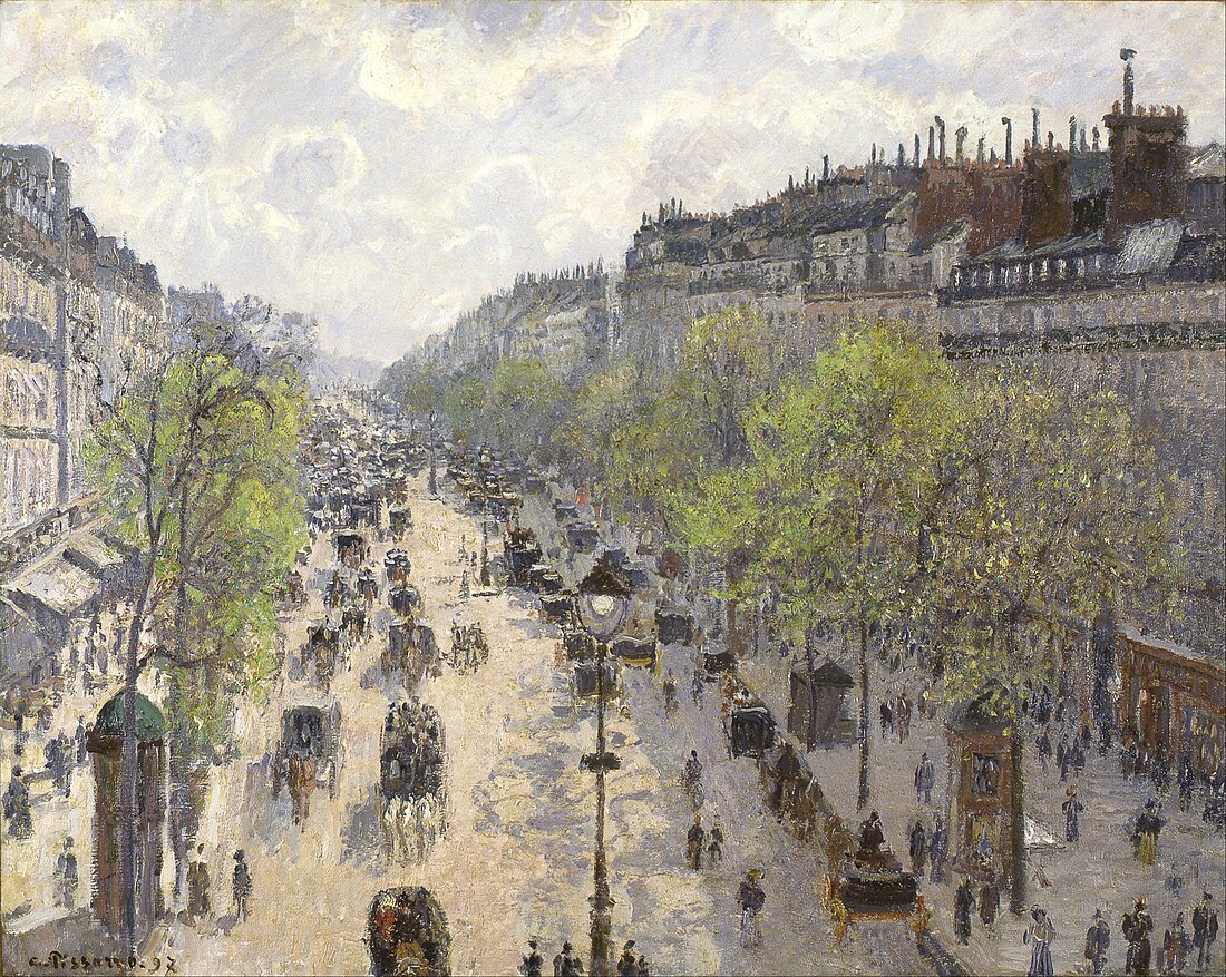 Le Boulevard de Montmartre, matinée de printemps