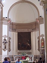 Het schilderij op zijn oorspronkelijke plaats in de Santa Lucia al Sepolcro