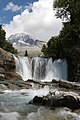 Wódowy spad Caré Alto pód Lago di Bissinom we prowincy Trentino.