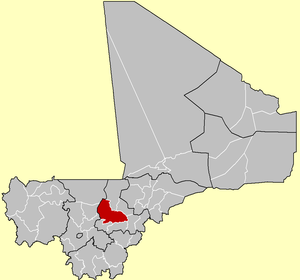 Localização do Cercle de Ségou em Mali