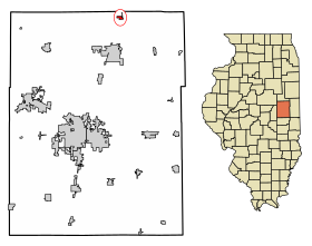 Champaign County Illinois Incorporated and Unincorporated areas Ludlow Highlighted.svg