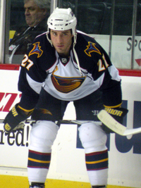 Thorburn with the Thrashers in December 2009. Chris Thorburn.png