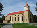 English: Church of Our Lady Queen of Peace in Naujoji Vilnia Lietuvių: Švč. M. Marijos, Taikos Karalienės bažnyčia Polski: Kościół Matki Bożej Królowej Pokoju