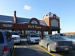 Buildings in a city shopping center