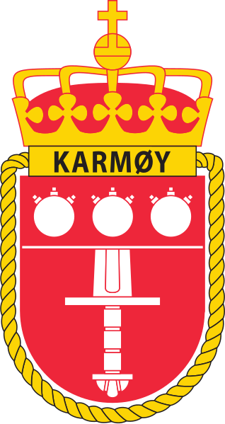 File:Coat of arms of HNoMS Karmøy (former).svg